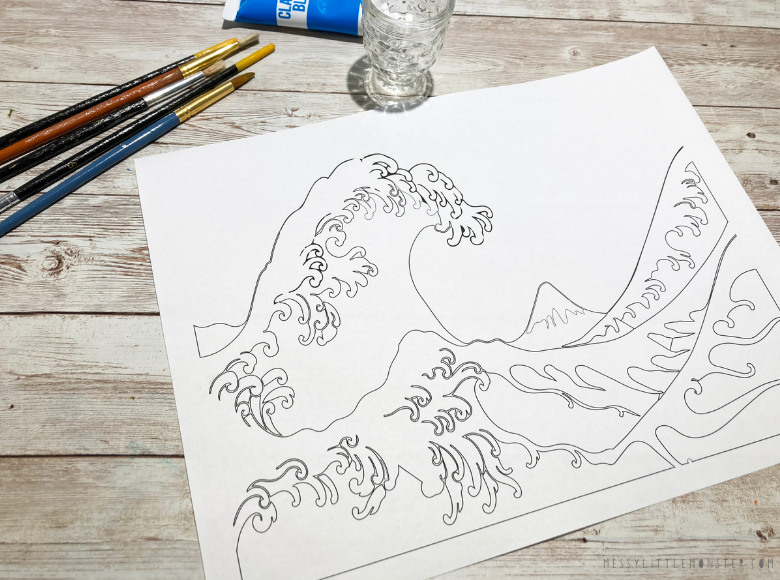 The great wave art project kids