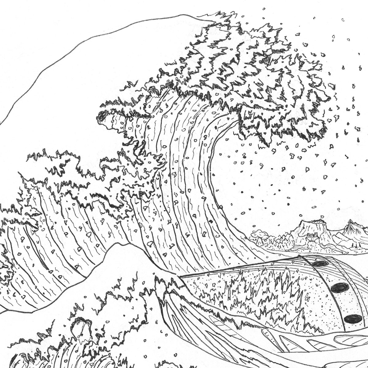 Great wave of mata nui print â made in rsey
