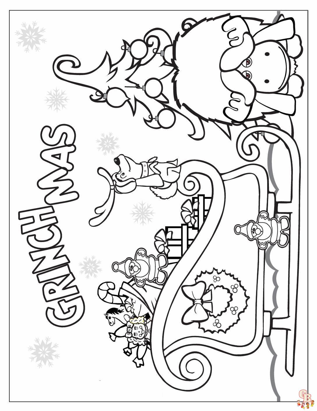 Free grinch christmas coloring pages printable
