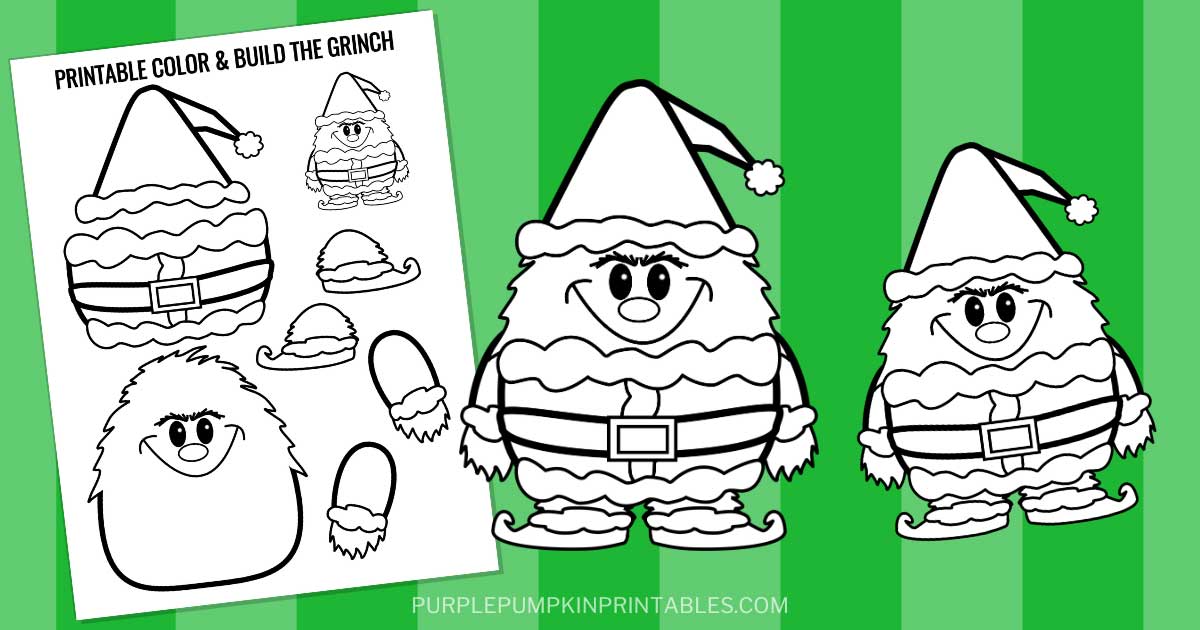 Printable color build the grinch