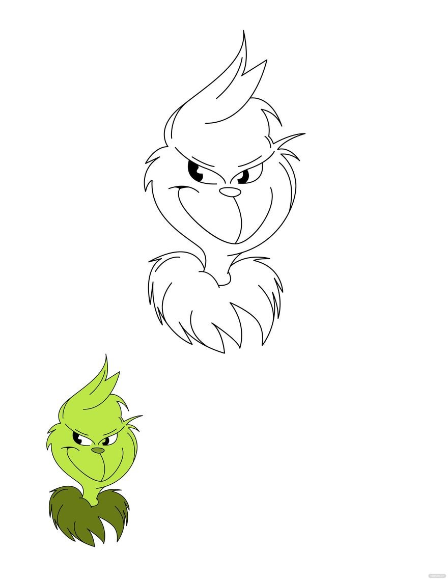 Free christmas grinch coloring page