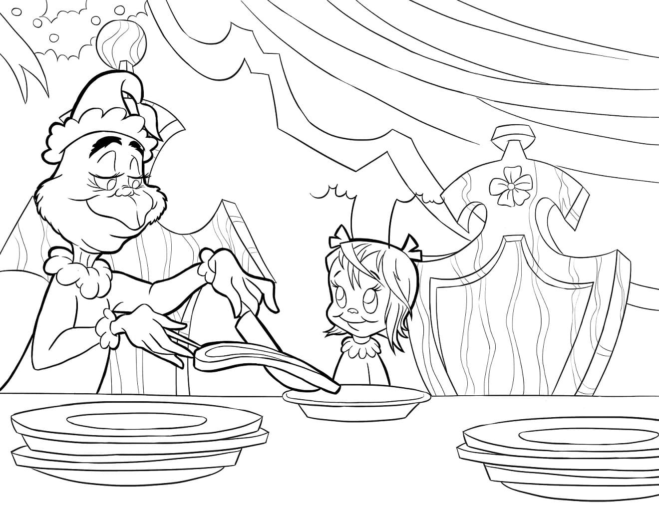 Grinch and cindy coloring page