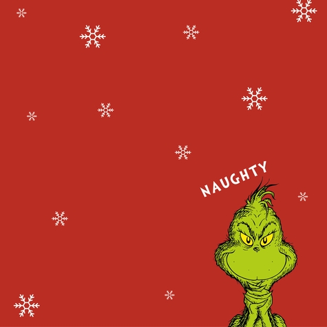 The grinch naughty x custom paper