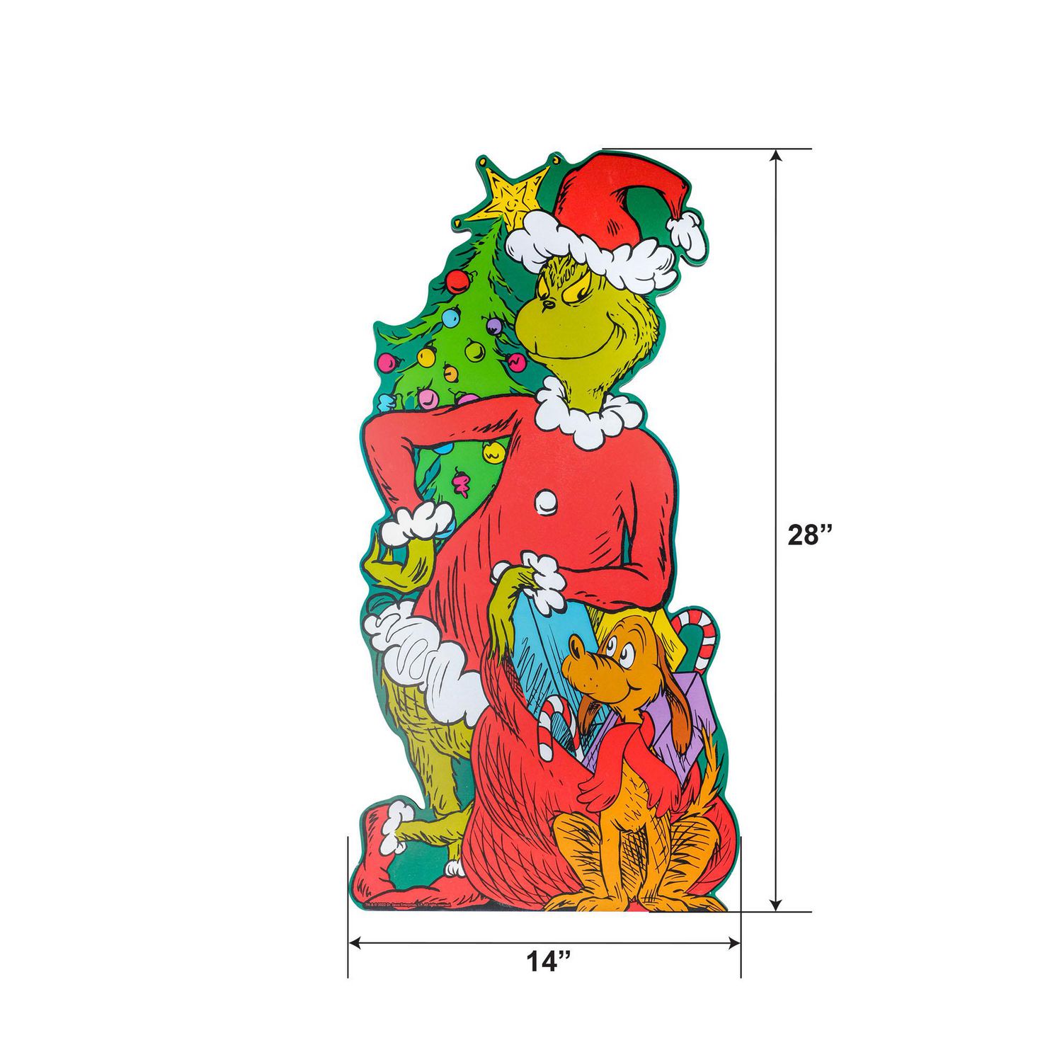 Dr seuss the grinch who stole christmas grinch and max yard greeter inch tall yard stake decoration mdf