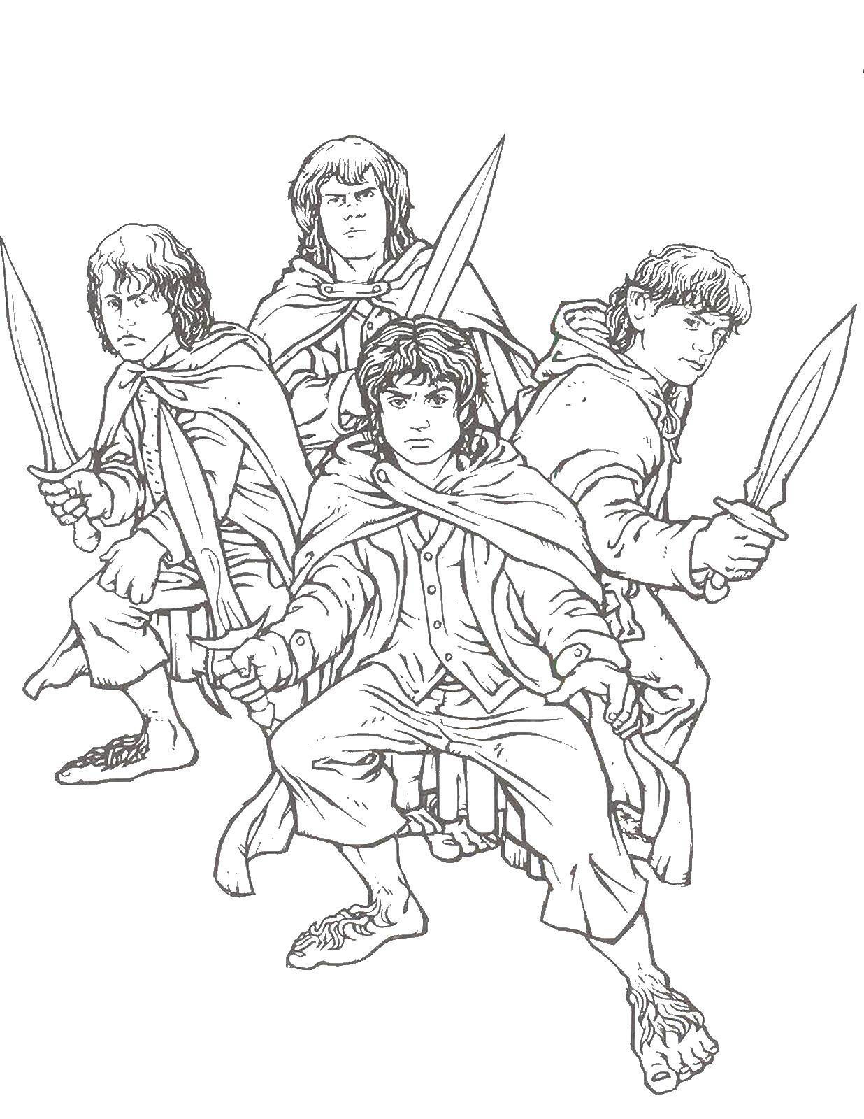Hobbit coloring pages to download and print for free