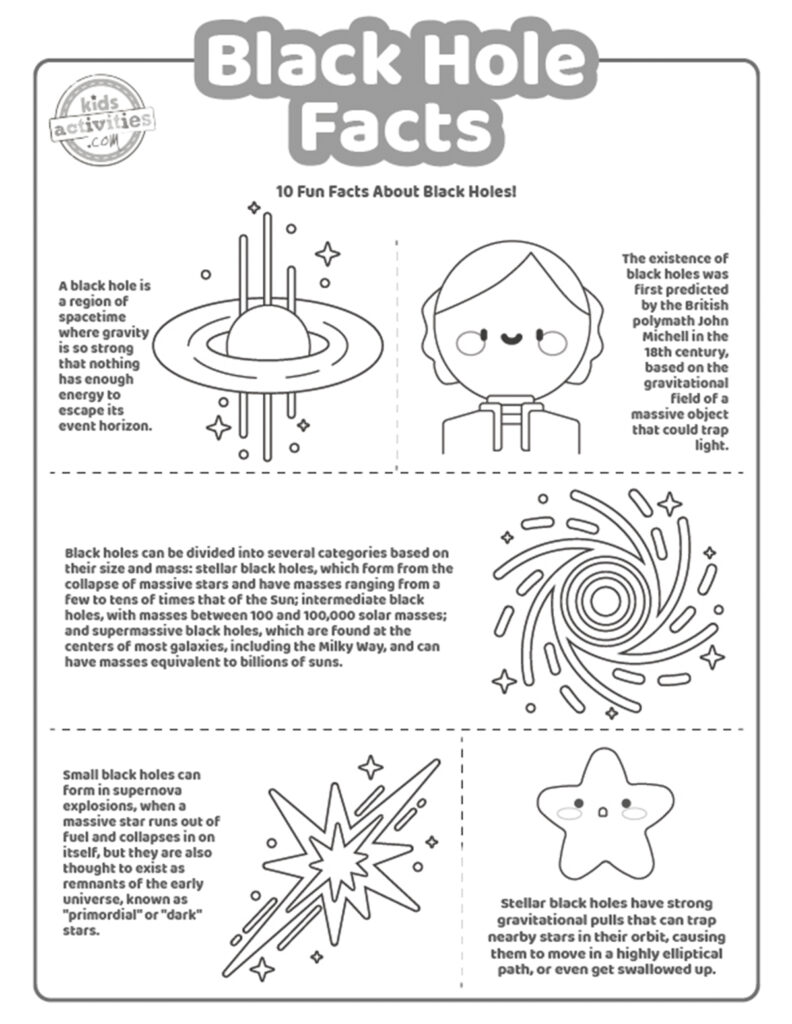 Amazing black hole facts for astronomy fans kids activities blog