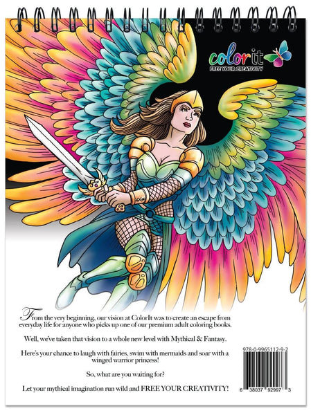 Mythical and fantasy adult coloring book by terbit basuki
