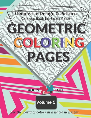 Geometric coloring pages easy and simple geometric design pattern adult coloring book for stress relief paperback palabras bilingual bookstore