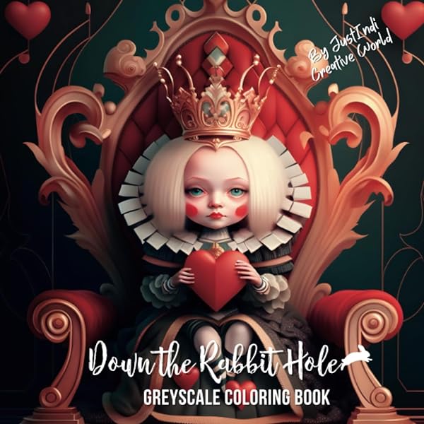 Down the rabbit hole greysle coloring book unique original illustrations super cute coloring pages graysle coloring book for teens and adults super cute graysle coloring books creative world