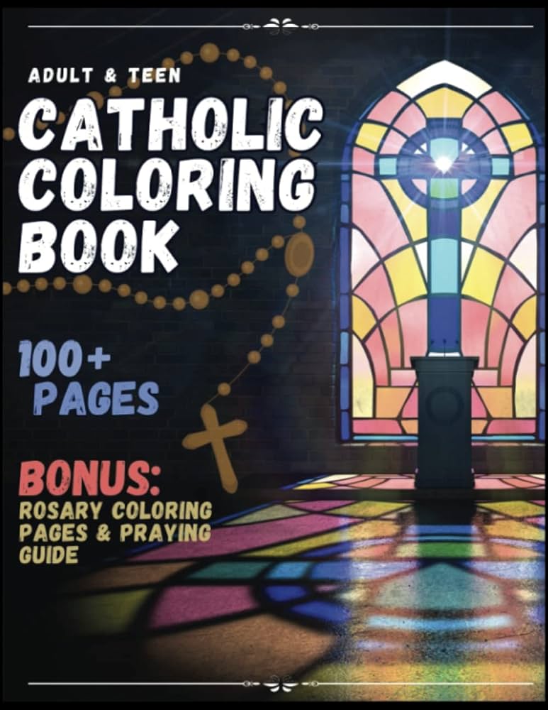 Catholic coloring book for adults and teens coloring pages of catholic saints plus bonus