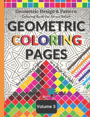 Geometric coloring pages abstract geometric design pattern adult coloring book for stress relief paperback green apple books
