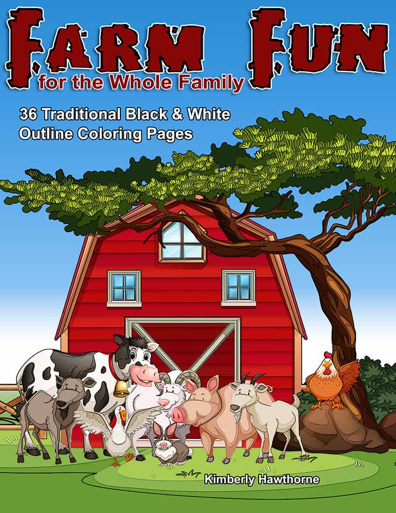 Farm fun coloring book for kids life escapes grayscale adult coloring books