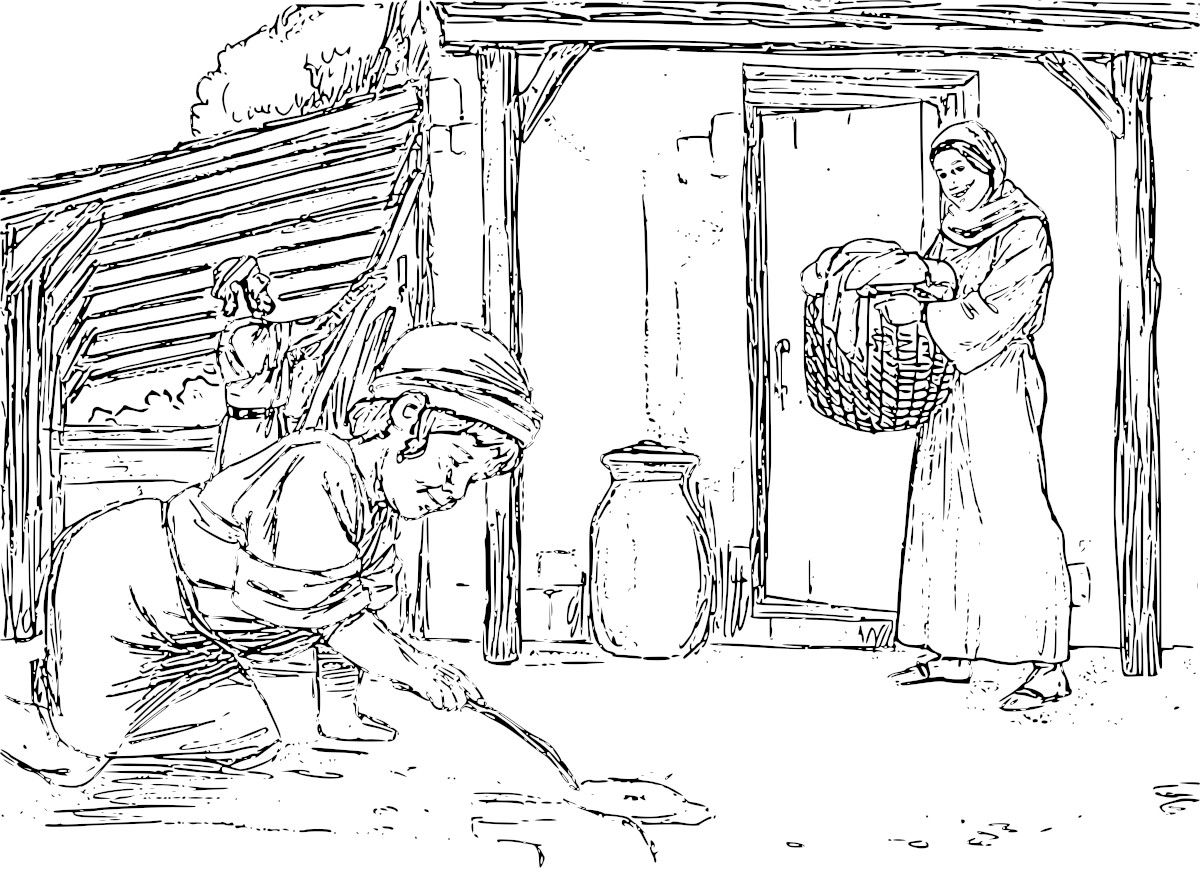 Holy family coloring pages