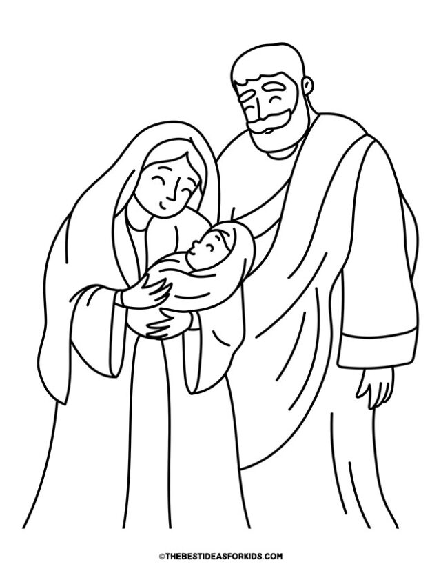 Nativity coloring pages free printables