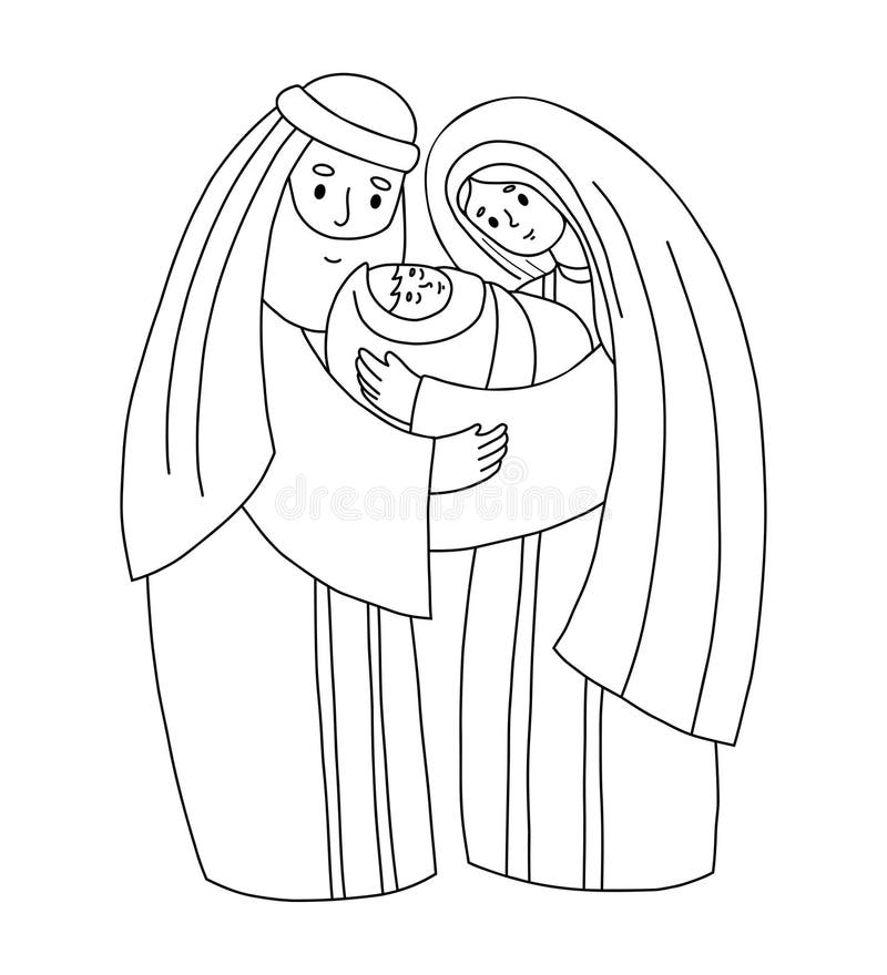 Family holy outline stock illustrations â family holy outline stock illustrations vectors clipart
