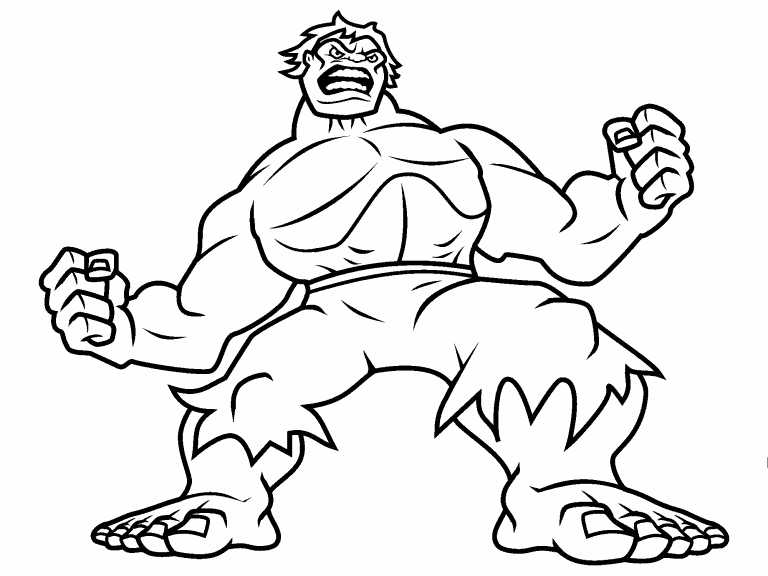 The hulk coloring page