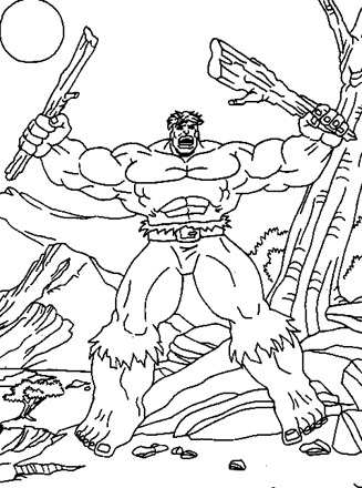 Incredible hulk coloring page