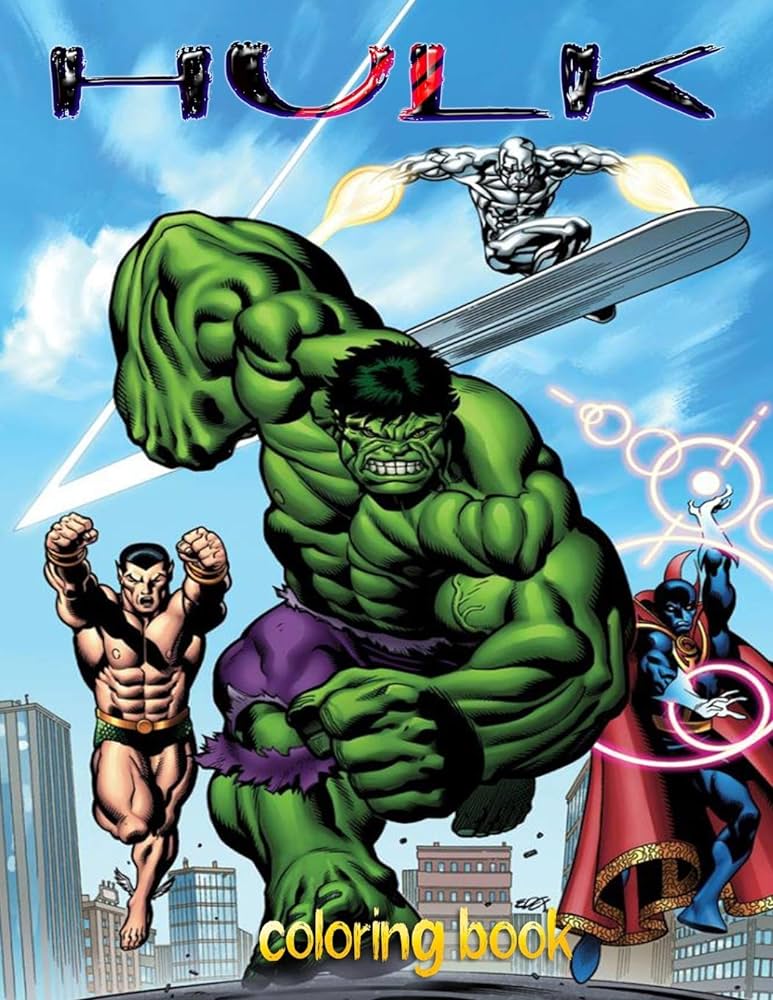 Hulk coloring book over pages of high quality hulk colouring designs for kids and adults new coloring pages it will be fun coloring k books