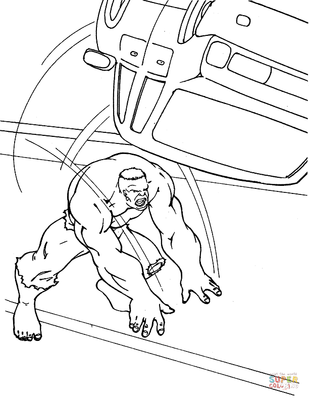 Strong hulk coloring page free printable coloring pages