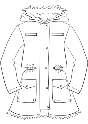 Winter jacket coloring page free printable coloring pages