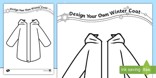 Design your own winter at template activity