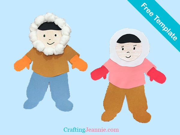 Winter clothes craft free template