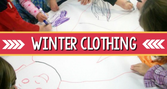 The jacket i wear in the snow winter drawing activity