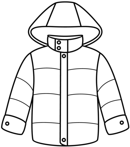Jacket coloring page free printable coloring pages