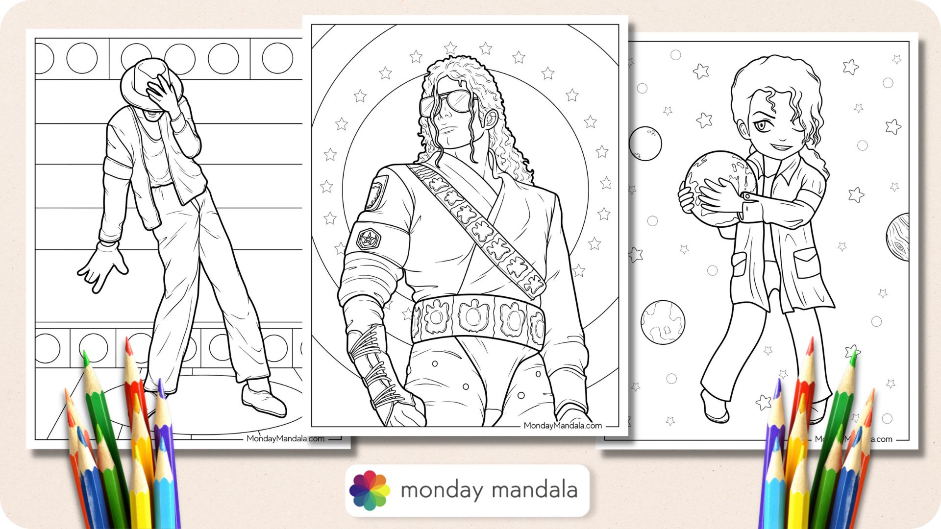 Michael jackson coloring pages free pdf printables