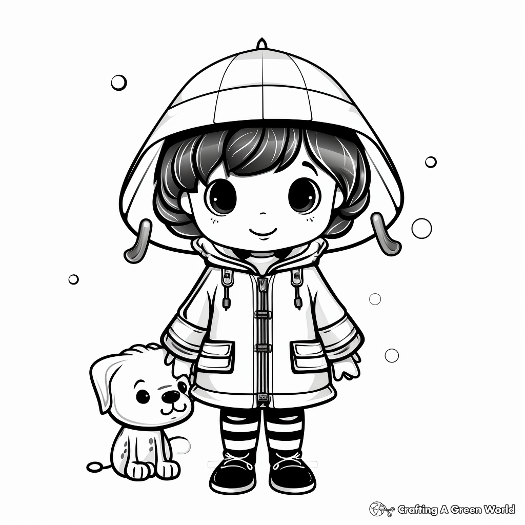 Raincoat coloring pages