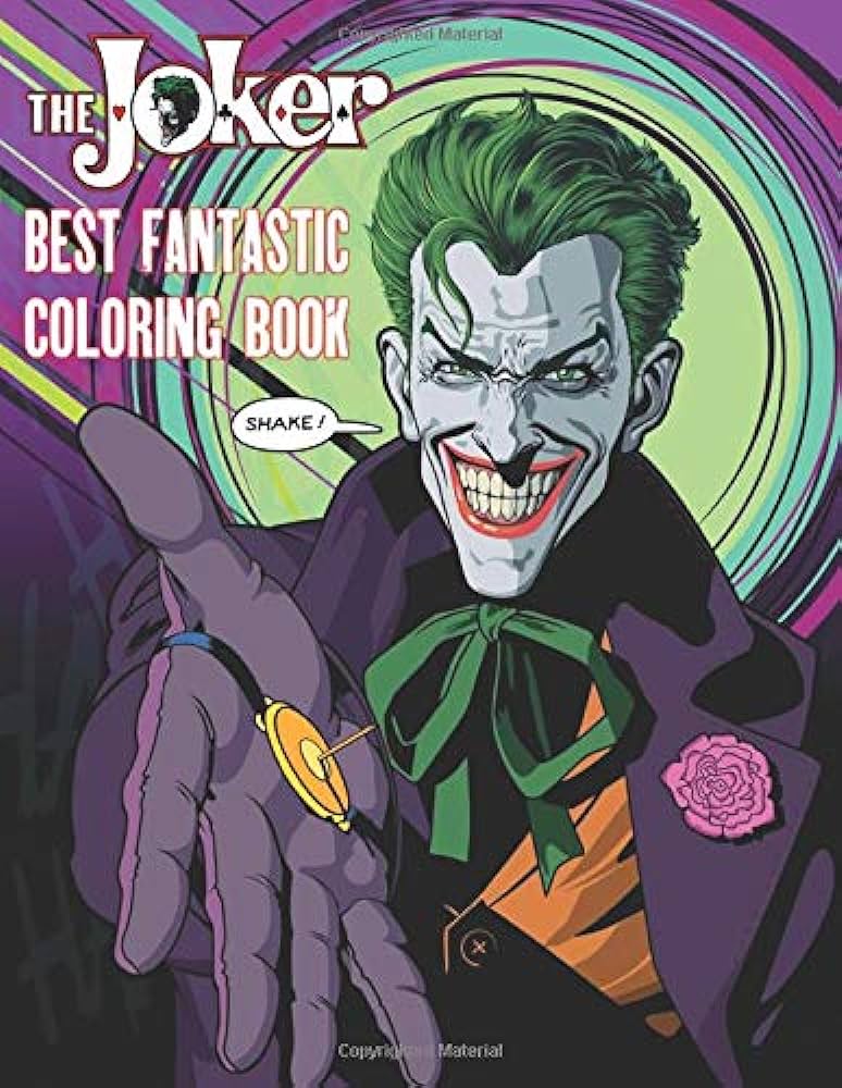 Joker coloring book great gift for any fan of joker with giant pages and high quality images books