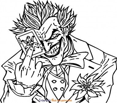 Joker picture to color to print out