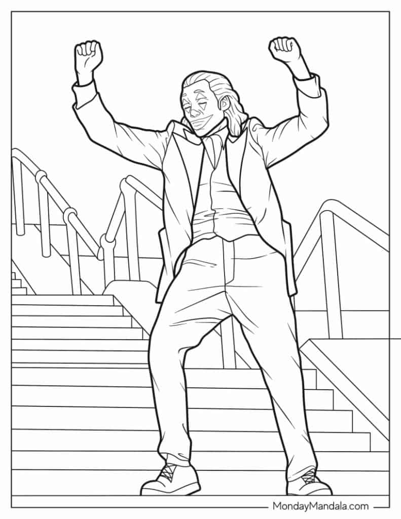 Joker coloring pages free pdf printables