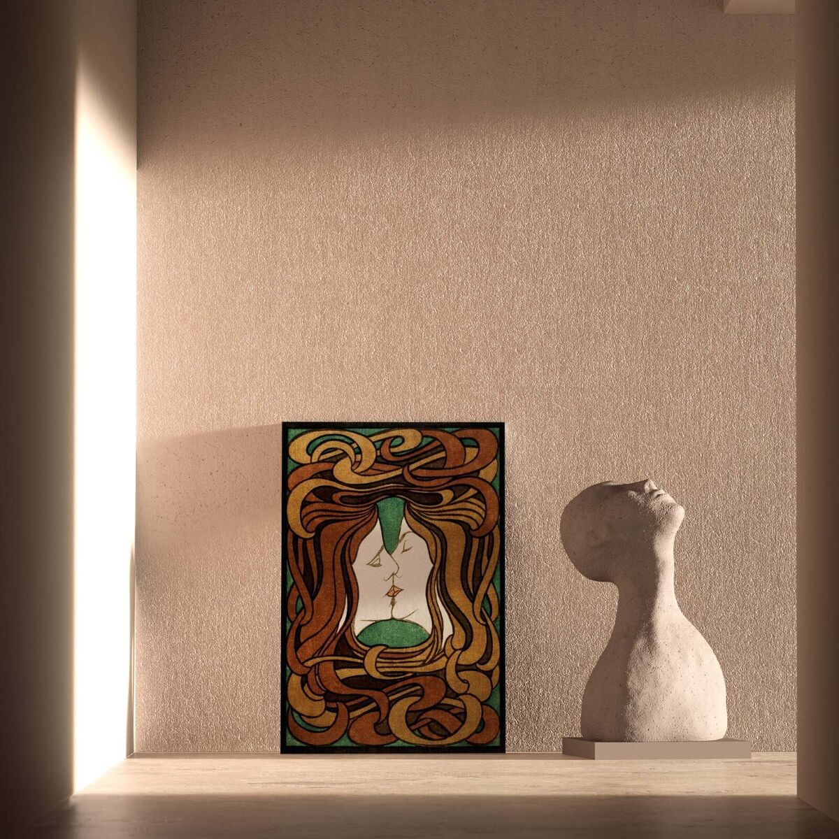 The kiss by peter behrens premium wall art poster print