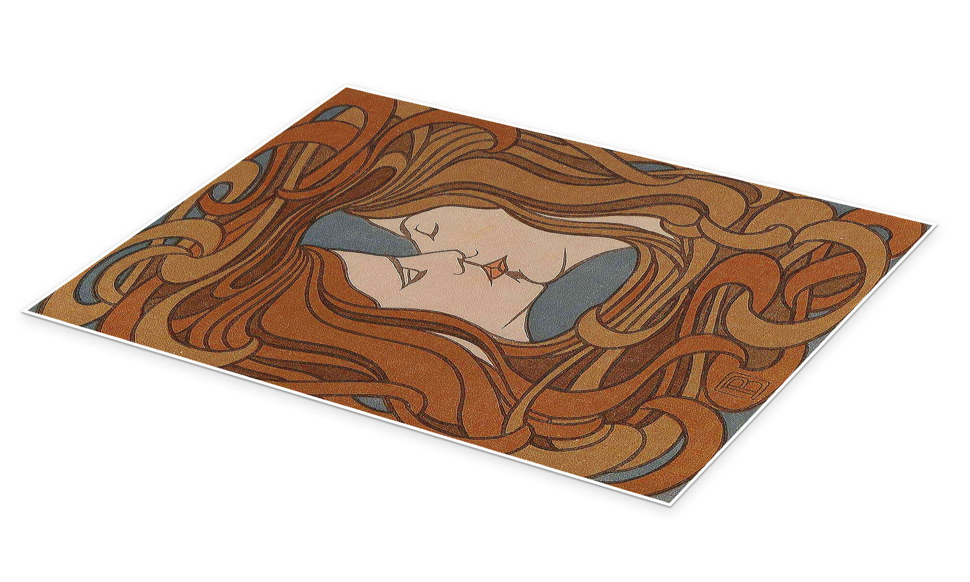The kiss print by peter behrens