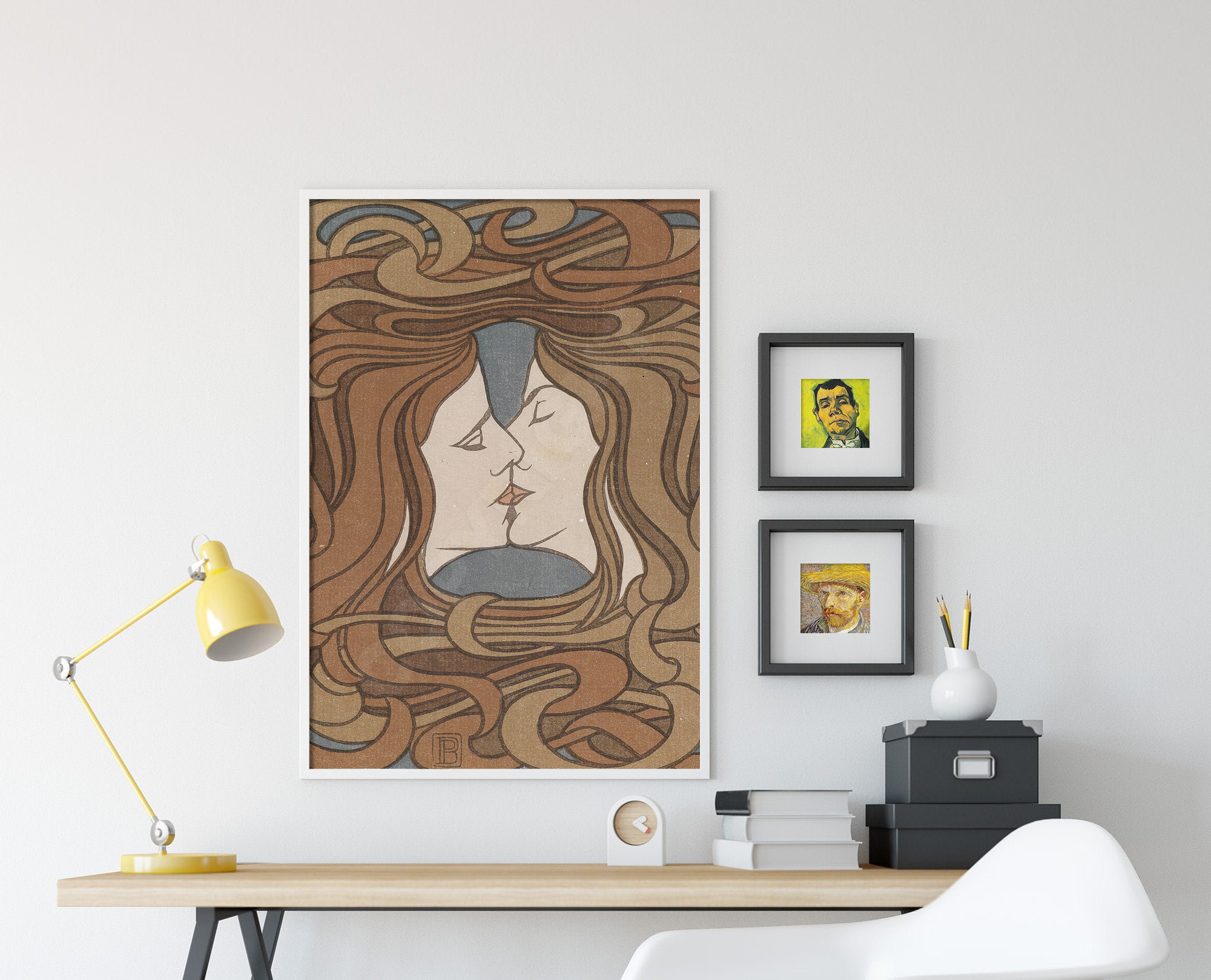 Peter behrens the kiss classic painting photo poster print art gift jugendstil s psychedelic art psychedelia print free love
