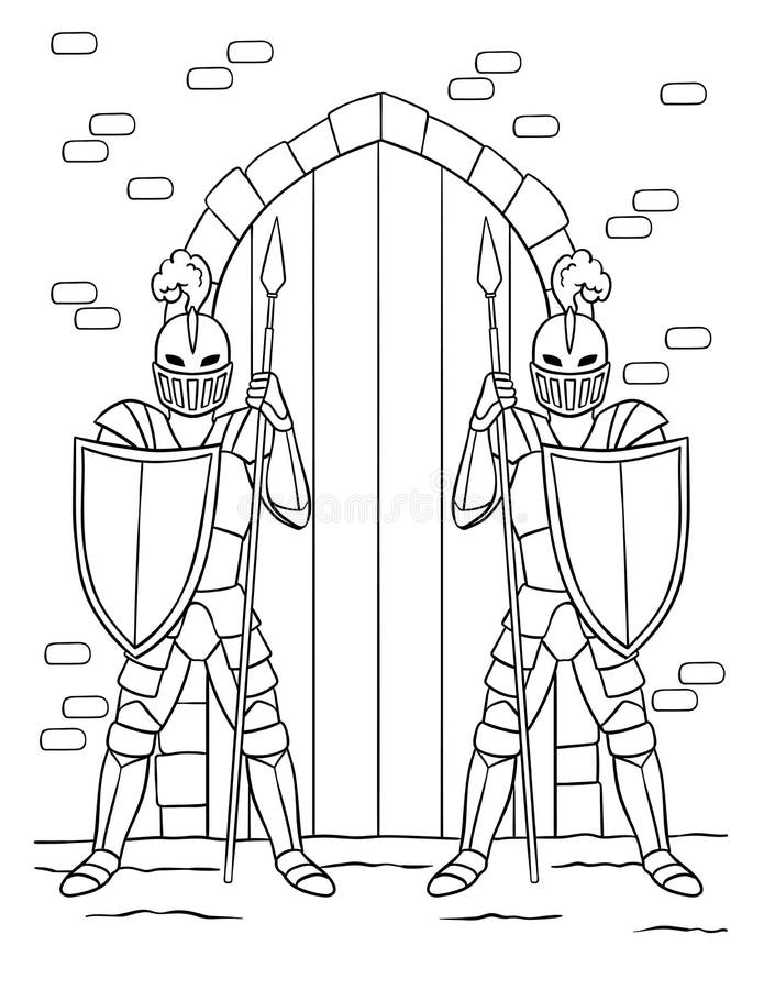 Knight coloring page stock illustrations â knight coloring page stock illustrations vectors clipart