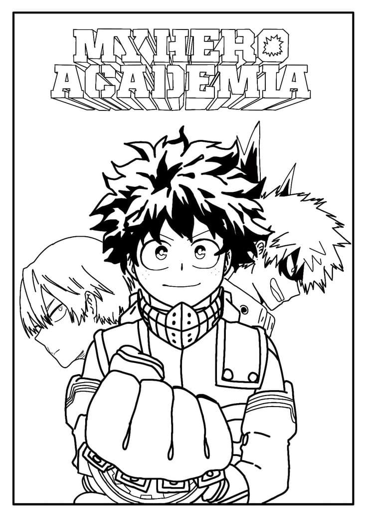 My hero academia coloring pages