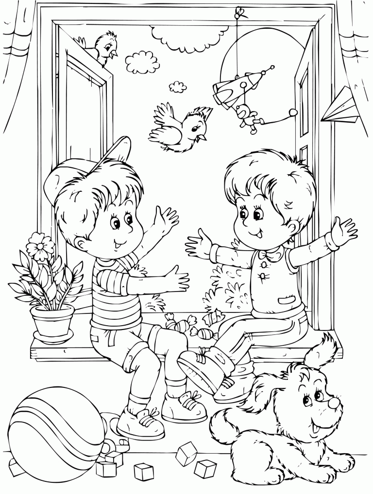 Friendship coloring pages