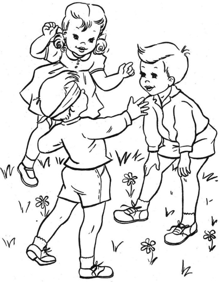Friendship coloring pages