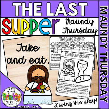 The last supper coloring handouts worksheets by trinitymusic tpt