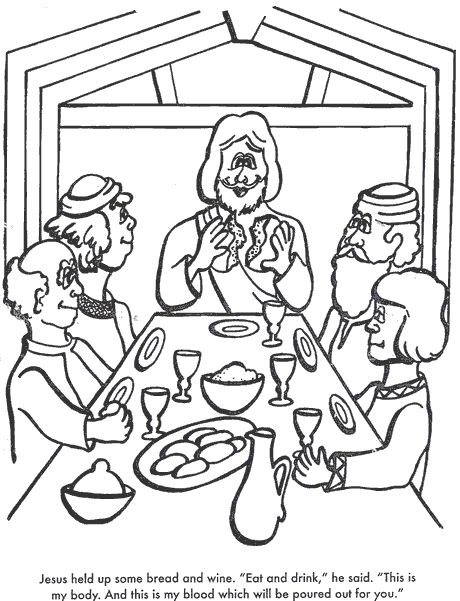 Free printable last supper coloring pages bible coloring pages bible coloring coloring pages