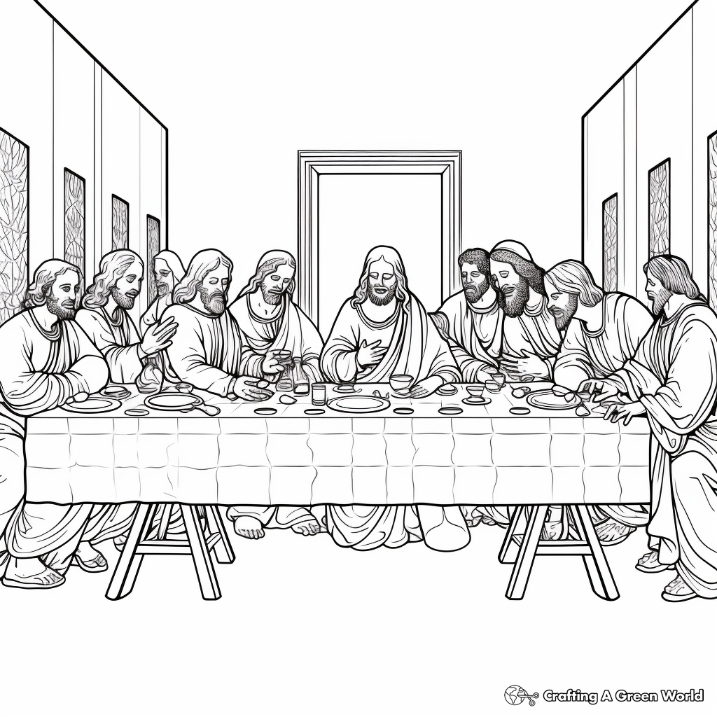 Last supper coloring pages