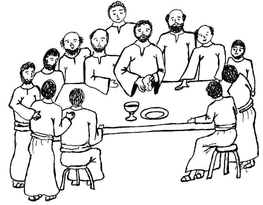 Free printable last supper coloring pages
