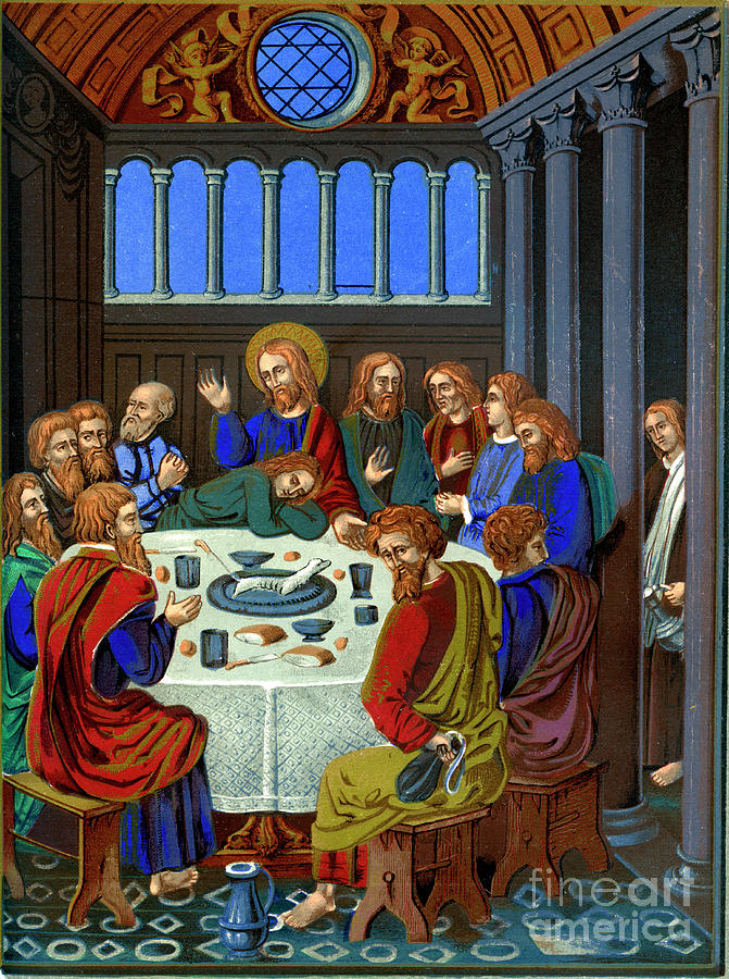 Representation of the last supper by print collector