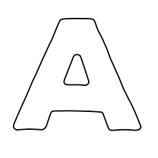Letter a coloring pages