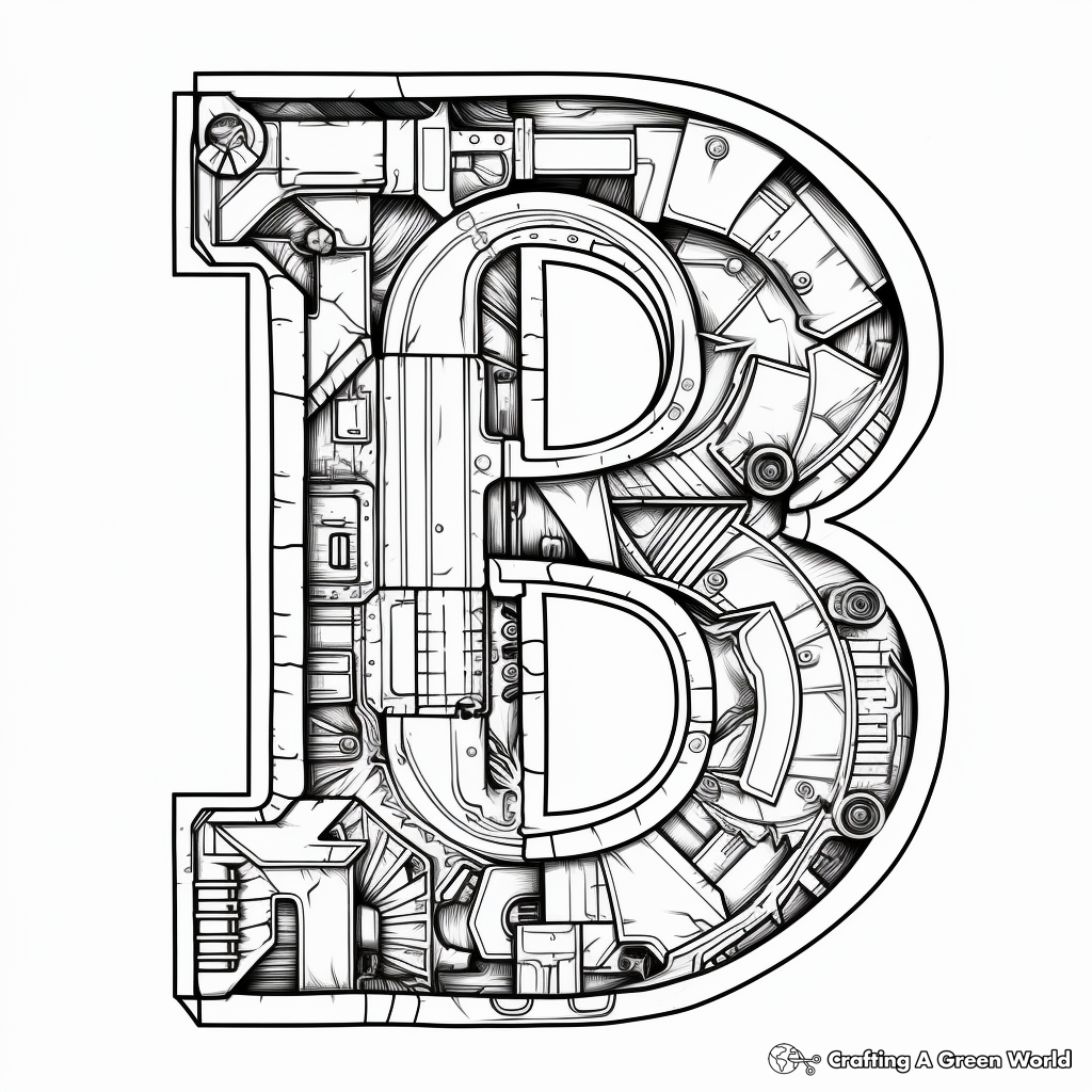 Letter b coloring pages