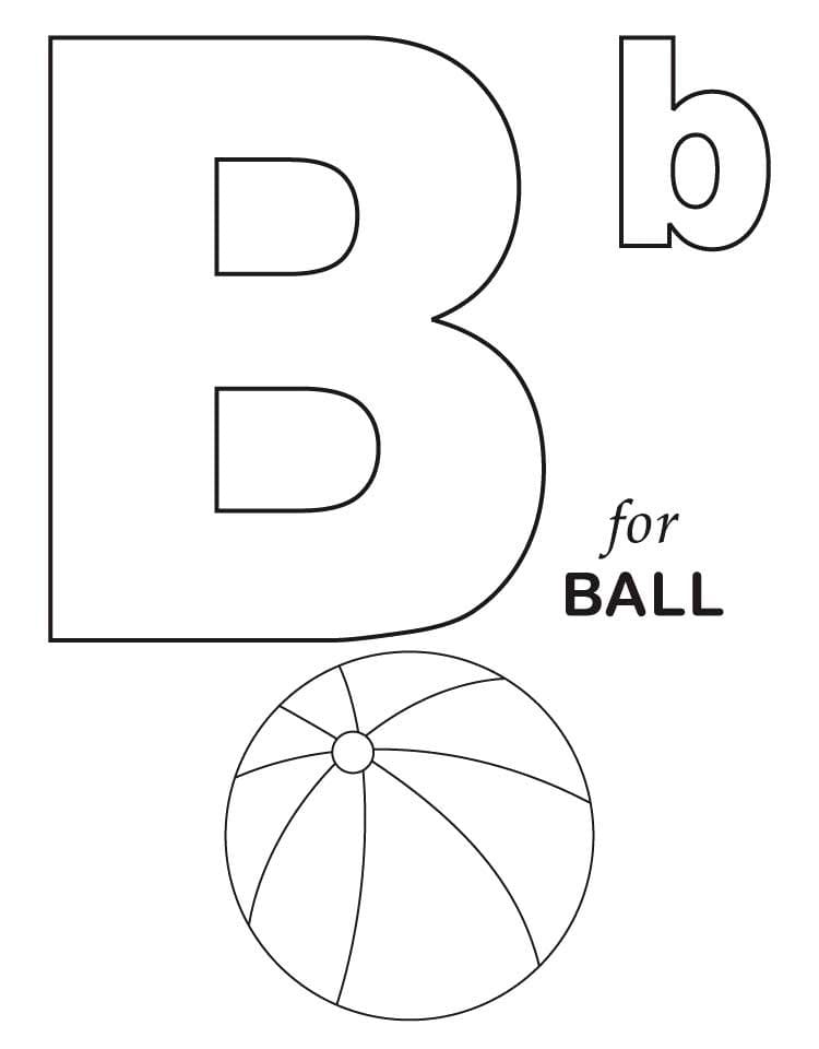 Letter b coloring pages