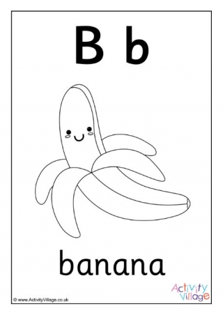Letter b louring pages