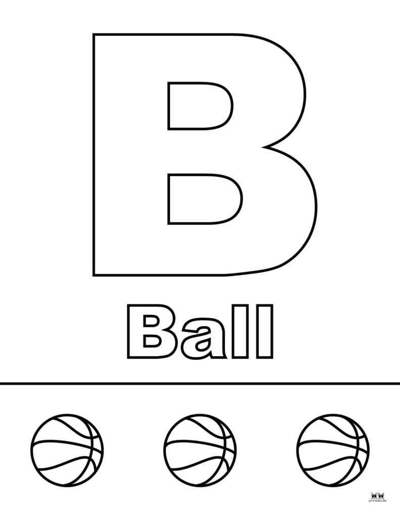Letter b coloring pages